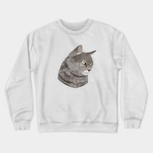 Grey Cat Crewneck Sweatshirt